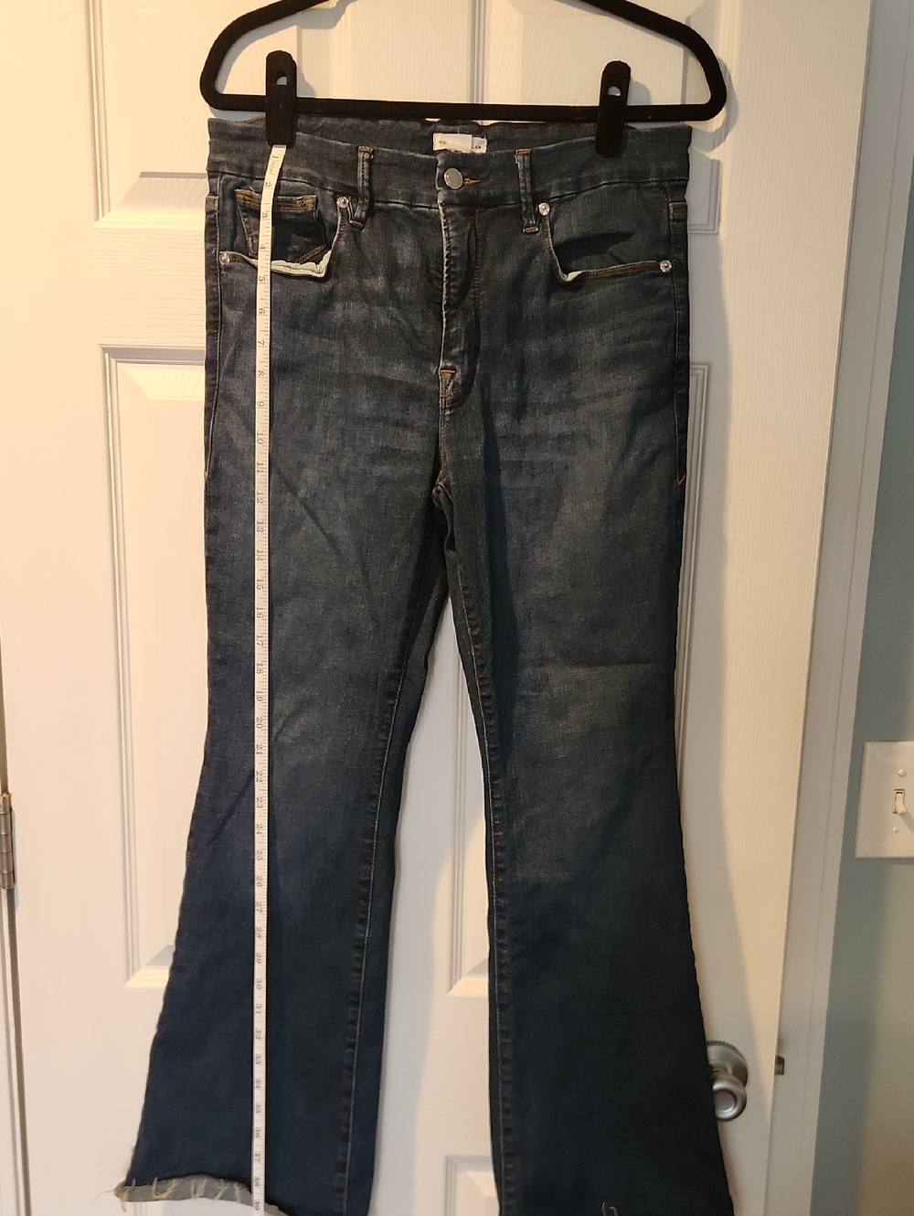 Good American Dark Blue Flare Jeans